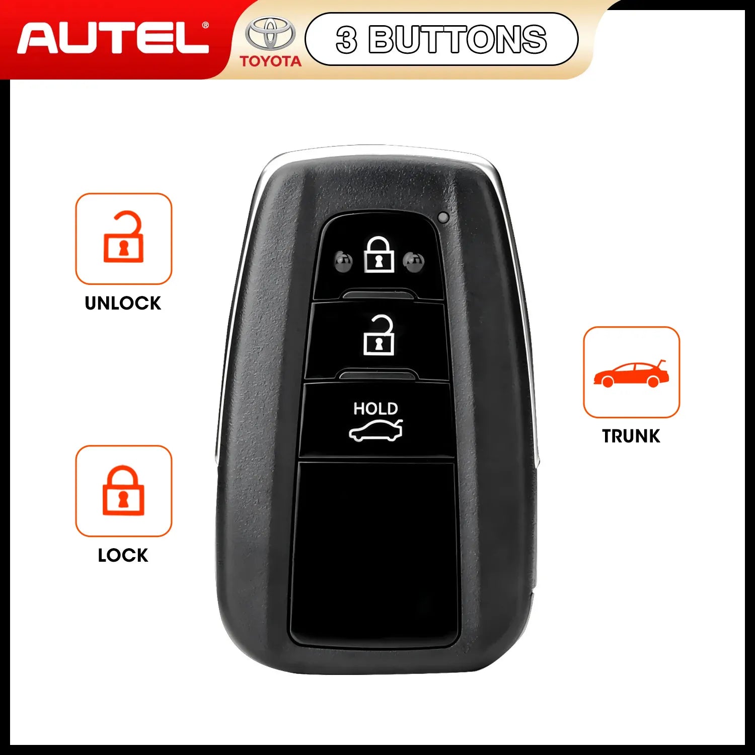 Autel IKey IKEYTY8A3T Universal Smart Key Toyota-Style 3 Button