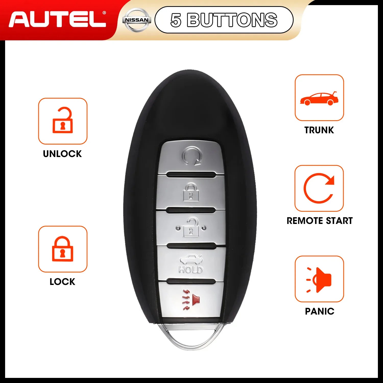 Autel IKey IKEYNS5TPR Universal Smart 5-button Key for Nissan 