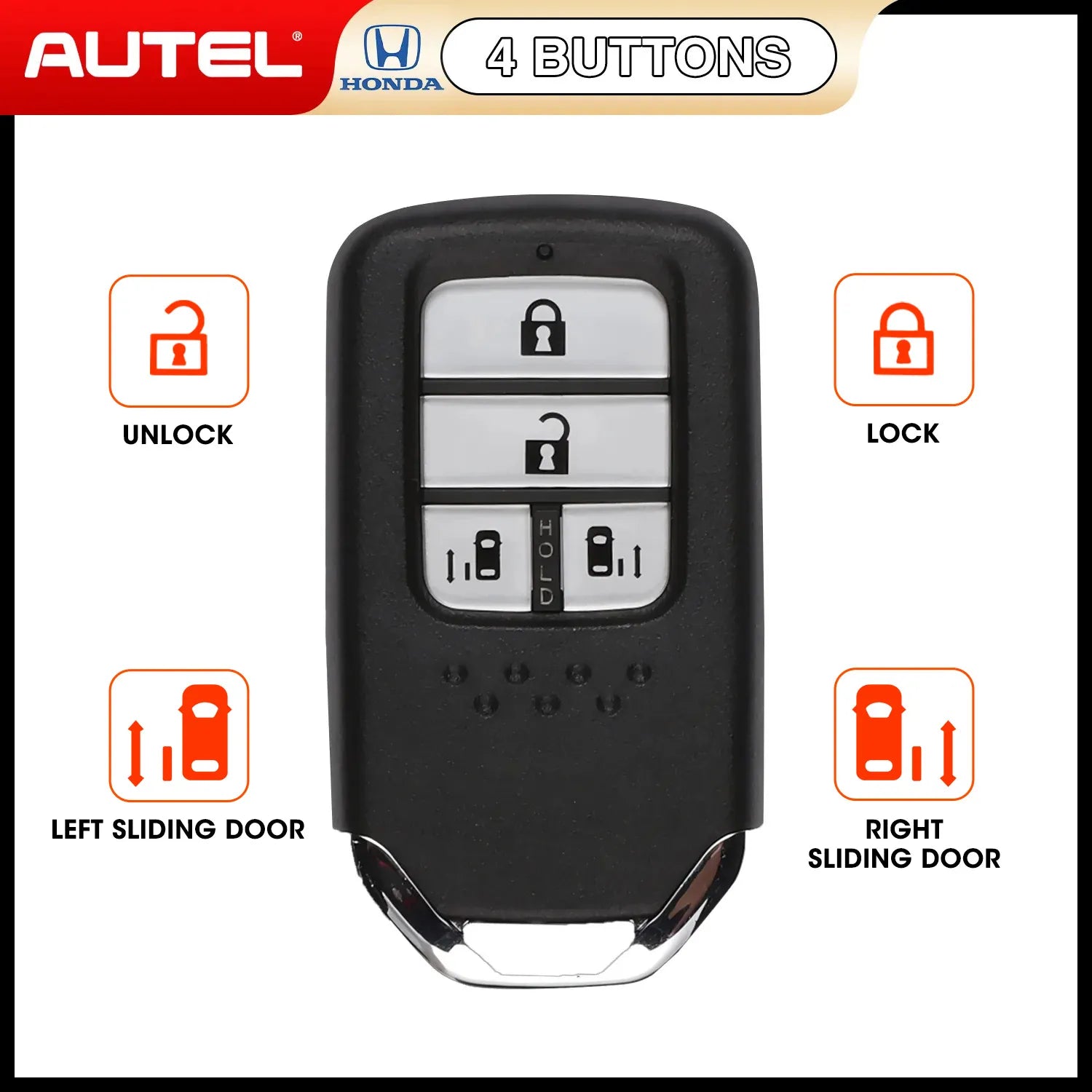 Autel IKey IKEYHD4S Universal Smart 4-button Key for Honda Vehicle ...