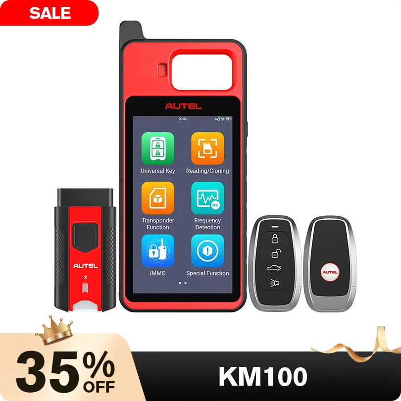 Autel MaxiIM KM100 Key Fob Programming Immobilizer Tool, Same as KM100E/KM100X, 60S Key Generation and IMMO Learning, Chip Read/Write /Cloning, Autel's #1 Best Selling Key Programmer