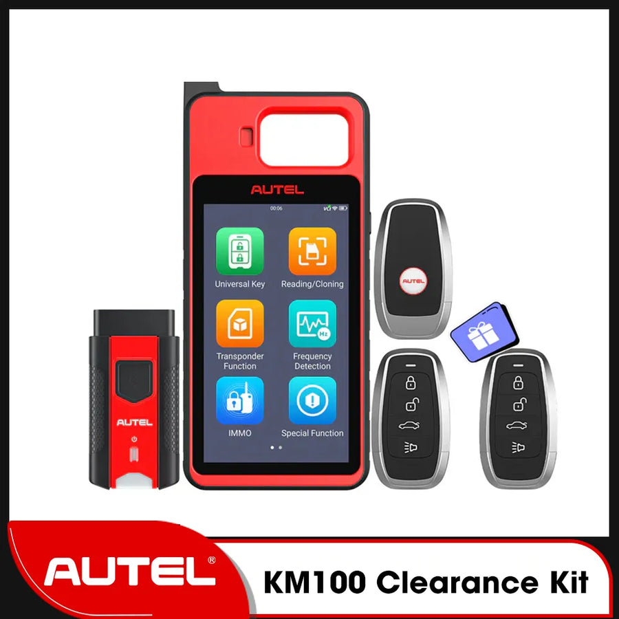 [Clearance Sale]Autel MaxiIM KM100(X) Key Fob Programming Tool, 60S Key Generation and IMMO Learning, Chip Read/Write /Cloning, Free Autel Universal Programmable Smart Key