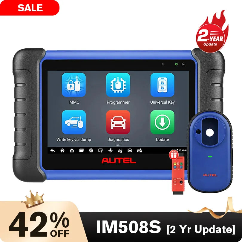 [2-Year Update] Autel MaxiIM IM508S Key Programmer & Diagnostic Tool, 40+ Services, OE-Level Diagnostics, All System Diagnostic Scan