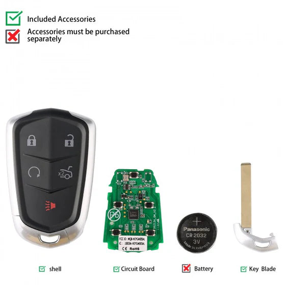 Autel IKEY IKEYGM5TPR Programmable 5-Button Key for GM&Cadillac