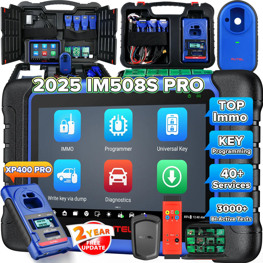 [2-Year Free Update] Autel MaxiIM IM508S PRO Both Key Fob Programmer & Automotive OE-Level Diagnostics Scan Tool with 40+ Services, Same IMMO Power as IM608PRO Il, 2025 Newest Version