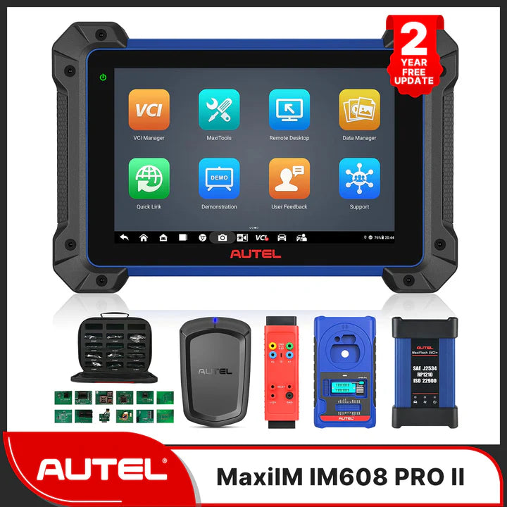 [2-Years Free Update] Autel MaxiIM IM608 PRO II Scanner for Car IMMO Key Fob Programming Tool with XP400Pro Chip Programmer, J2534 ECU Programmer, All System Diagnostics, CAN FD& DOIP