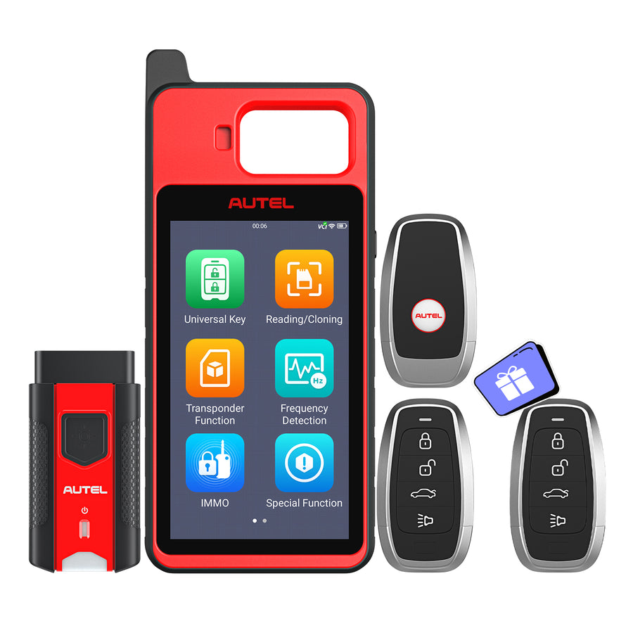 [Clearance Sale]Autel MaxiIM KM100(X) Key Fob Programming Tool, 60S Key Generation and IMMO Learning, Chip Read/Write /Cloning, Free Autel Universal Programmable Smart Key